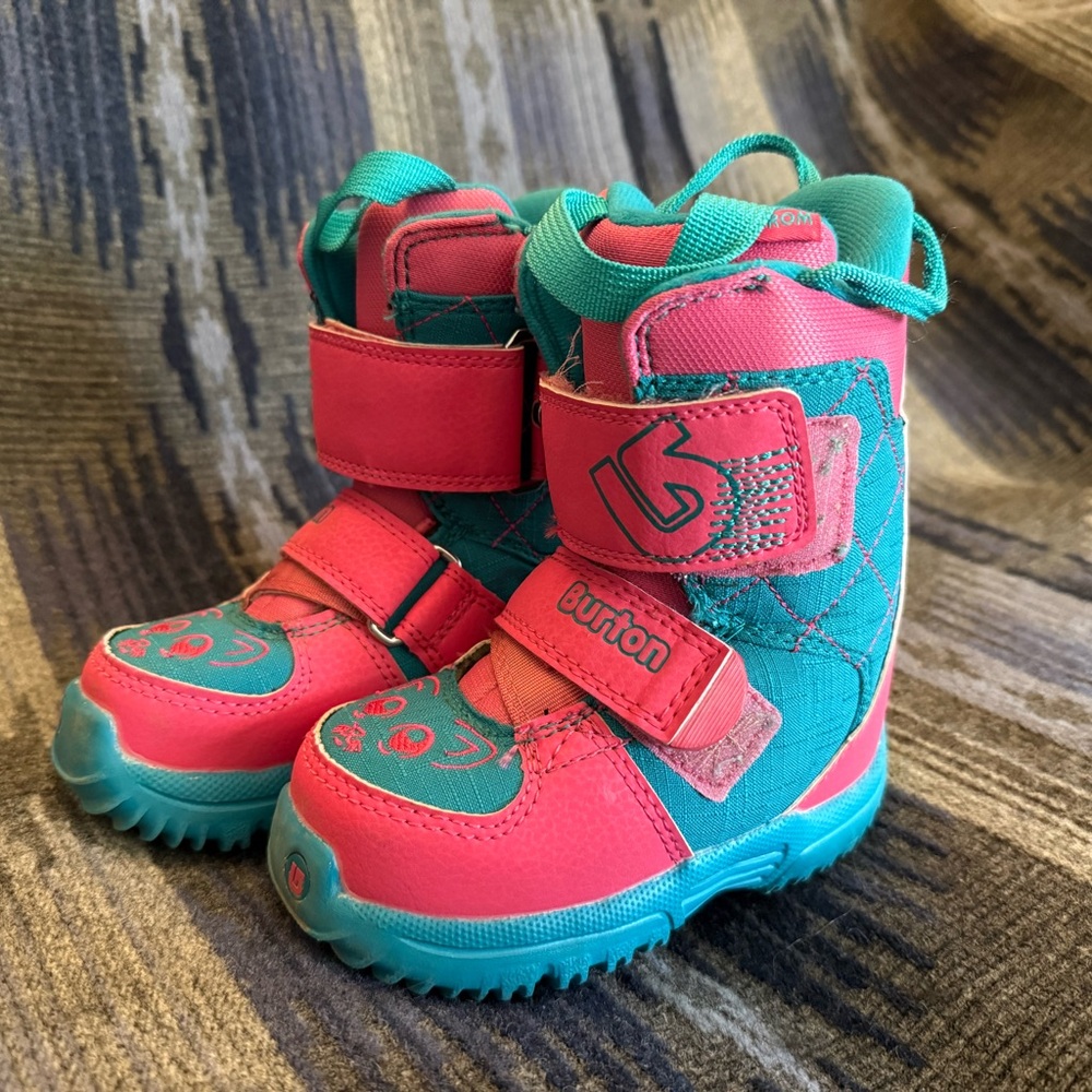 Burton Kids' Vibrant Pink and Teal Boots